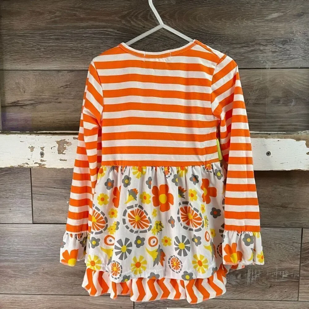 ALYSSA’S GARDEN Girls 2 Piece Ruffled Outfit Size 4T Boho Cottagecore Floral